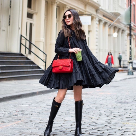 3/4 Sleeve Black Lace Tunic // size S - Picture 7 of 7